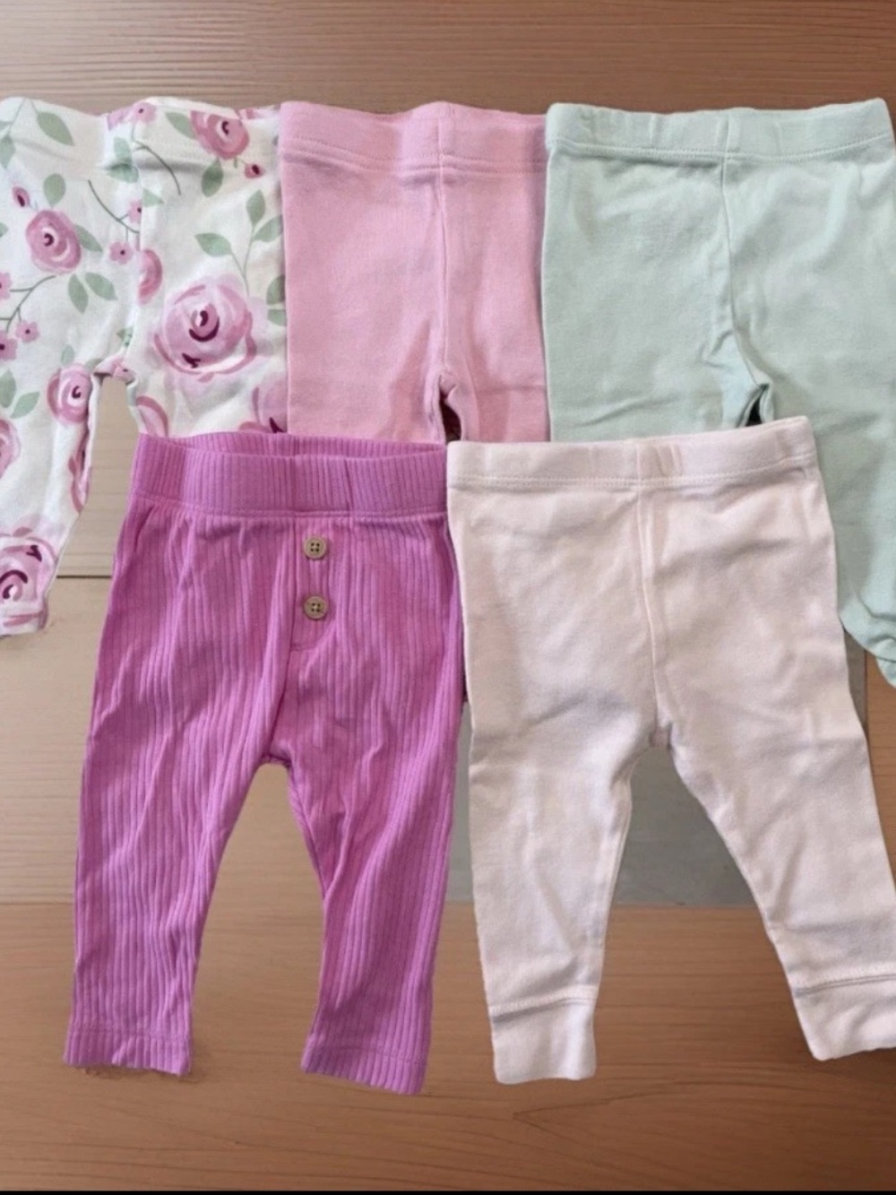Soft baby Cotton Pants 5-Pack Bottoms size 0-3M Gerber Cloud Island Cat & Jack